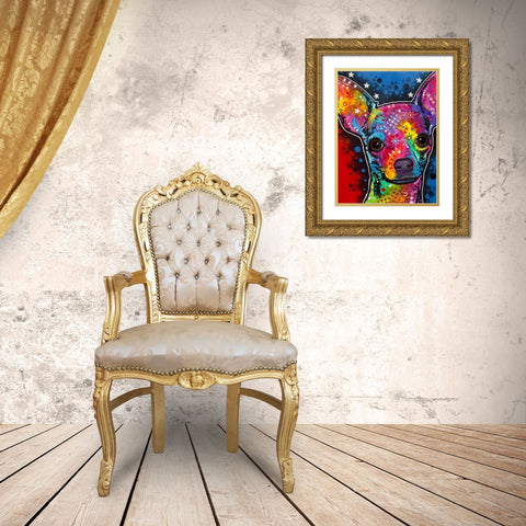 Bubble Chi Gold Ornate Wood Framed Art Print with Double Matting by Dean Russo Collection