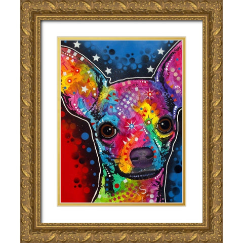 Bubble Chi Gold Ornate Wood Framed Art Print with Double Matting by Dean Russo Collection