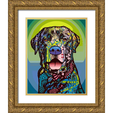 Indelible Lab Gold Ornate Wood Framed Art Print with Double Matting by Dean Russo Collection