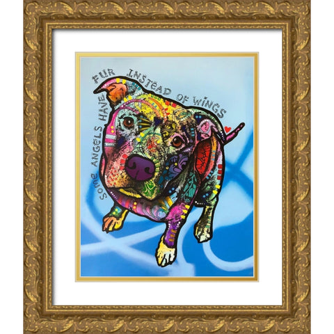 Some Angels Gold Ornate Wood Framed Art Print with Double Matting by Dean Russo Collection