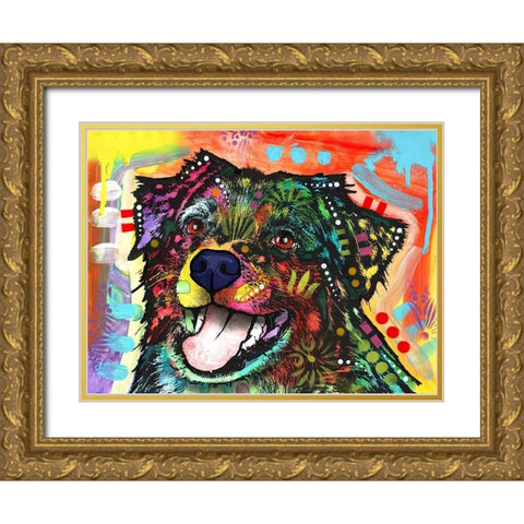 Speak Gold Ornate Wood Framed Art Print with Double Matting by Dean Russo Collection