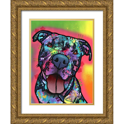 Straight To The Heart Gold Ornate Wood Framed Art Print with Double Matting by Dean Russo Collection