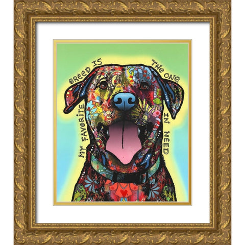 The One In Need Gold Ornate Wood Framed Art Print with Double Matting by Dean Russo Collection