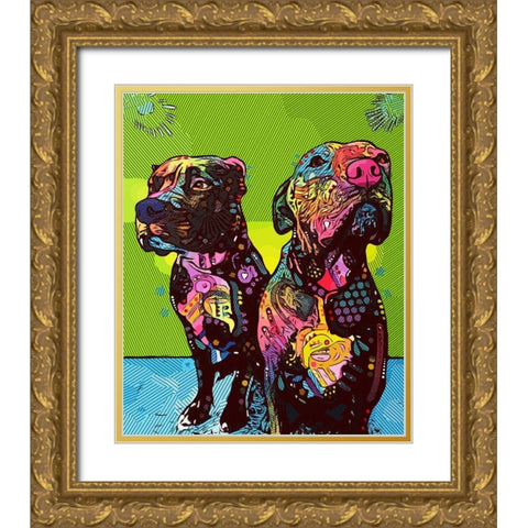 Wasnt Me Gold Ornate Wood Framed Art Print with Double Matting by Dean Russo Collection