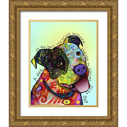 Pure Joy Gold Ornate Wood Framed Art Print with Double Matting by Dean Russo Collection