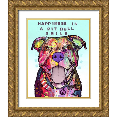 Smile Gold Ornate Wood Framed Art Print with Double Matting by Dean Russo Collection