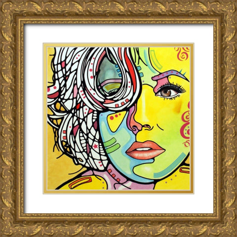 Strawberry Blonde Gold Ornate Wood Framed Art Print with Double Matting by Dean Russo Collection