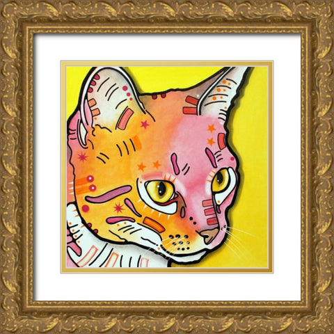 Watching Rain Gold Ornate Wood Framed Art Print with Double Matting by Dean Russo Collection