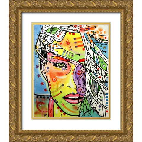 Wind Swept Gold Ornate Wood Framed Art Print with Double Matting by Dean Russo Collection