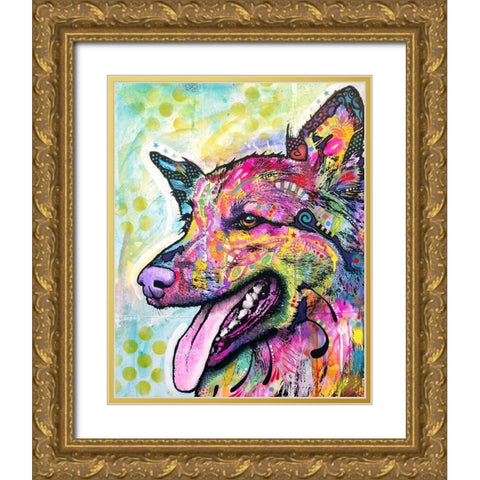 All The Love Gold Ornate Wood Framed Art Print with Double Matting by Dean Russo Collection