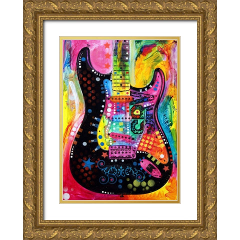 Lenny Strat Gold Ornate Wood Framed Art Print with Double Matting by Dean Russo Collection