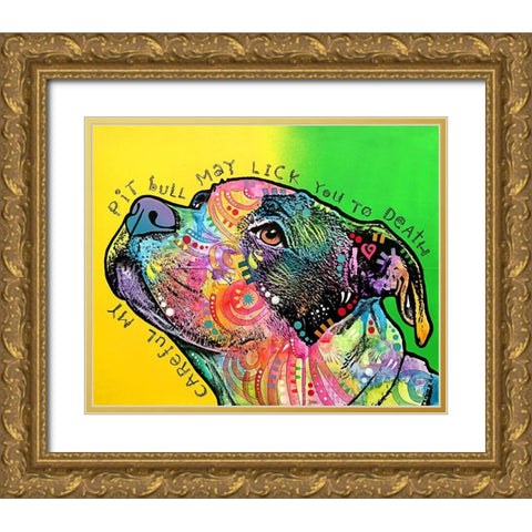Lick You to Death Gold Ornate Wood Framed Art Print with Double Matting by Dean Russo Collection