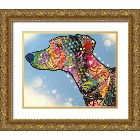 Enzo Gold Ornate Wood Framed Art Print with Double Matting by Dean Russo Collection