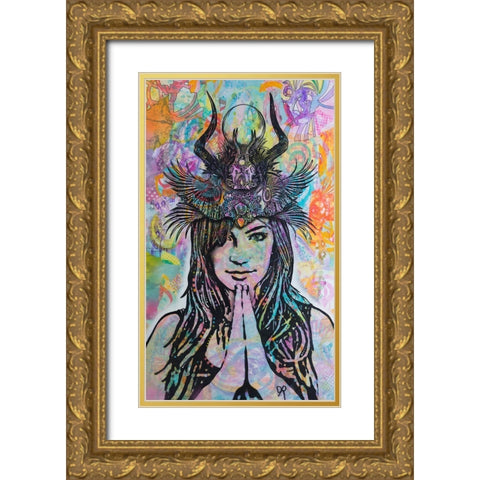 Dissident Gold Ornate Wood Framed Art Print with Double Matting by Dean Russo Collection