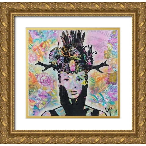 Lucid Gold Ornate Wood Framed Art Print with Double Matting by Dean Russo Collection