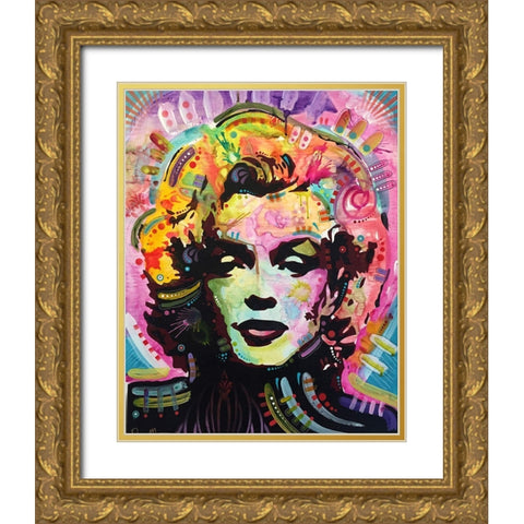 Marilyn 1 Gold Ornate Wood Framed Art Print with Double Matting by Dean Russo Collection