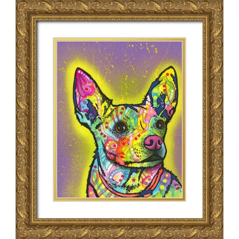 Listening Gold Ornate Wood Framed Art Print with Double Matting by Dean Russo Collection