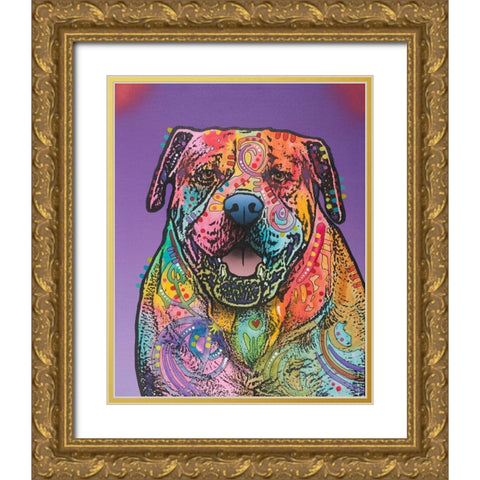 Biddie Gold Ornate Wood Framed Art Print with Double Matting by Dean Russo Collection