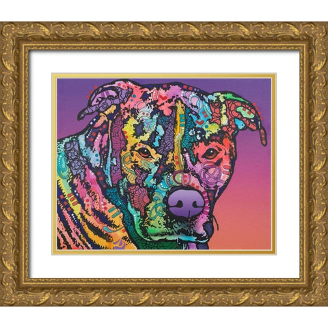 Jethro Gold Ornate Wood Framed Art Print with Double Matting by Dean Russo Collection