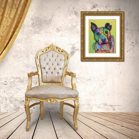 Lucy Gold Ornate Wood Framed Art Print with Double Matting by Dean Russo Collection