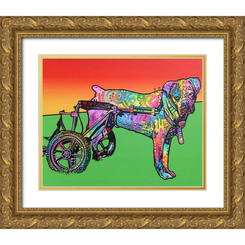 Ospa on wheels Gold Ornate Wood Framed Art Print with Double Matting by Dean Russo Collection
