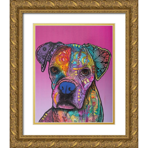 Gertie Custom-1 Gold Ornate Wood Framed Art Print with Double Matting by Dean Russo Collection