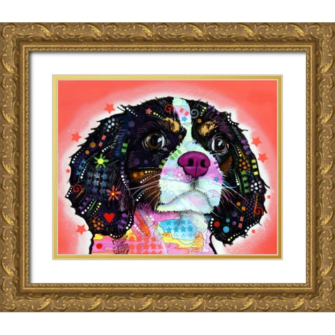 King Charles Gold Ornate Wood Framed Art Print with Double Matting by Dean Russo Collection