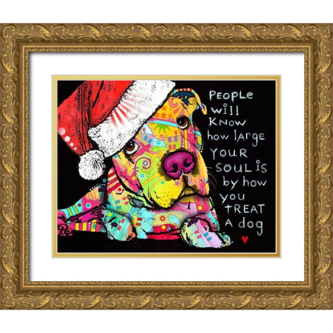 Firu Christmas Gold Ornate Wood Framed Art Print with Double Matting by Dean Russo Collection