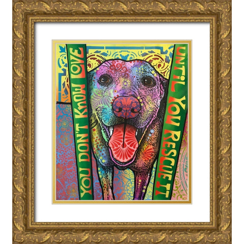 You Dont Know Love Gold Ornate Wood Framed Art Print with Double Matting by Dean Russo Collection