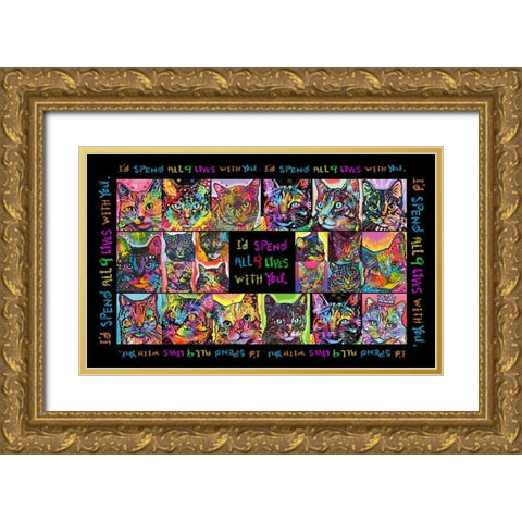 Catamat 1 Gold Ornate Wood Framed Art Print with Double Matting by Dean Russo Collection