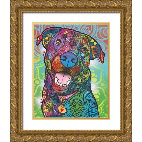 Louie Gold Ornate Wood Framed Art Print with Double Matting by Dean Russo Collection