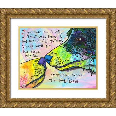 Of Life and Dog Gold Ornate Wood Framed Art Print with Double Matting by Dean Russo Collection