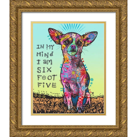 In My Mind Gold Ornate Wood Framed Art Print with Double Matting by Dean Russo Collection