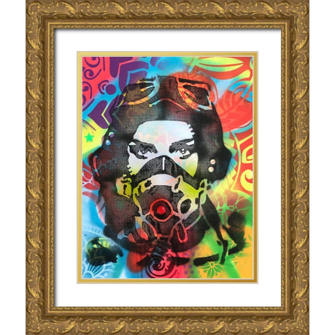 Flygirl Gold Ornate Wood Framed Art Print with Double Matting by Dean Russo Collection