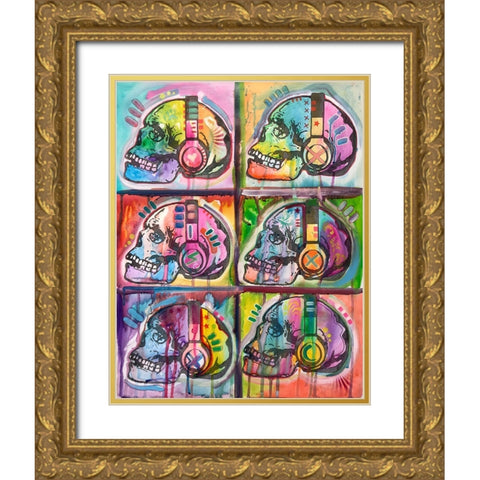 Live Music 6UP Gold Ornate Wood Framed Art Print with Double Matting by Dean Russo Collection