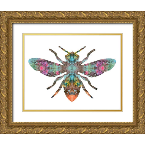 Transverse Bee Gold Ornate Wood Framed Art Print with Double Matting by Dean Russo Collection