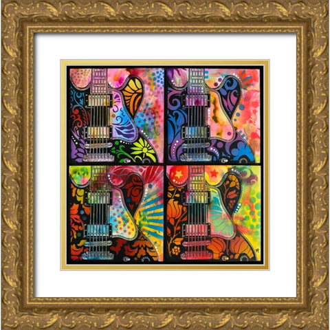 Lucille 4X Gold Ornate Wood Framed Art Print with Double Matting by Dean Russo Collection