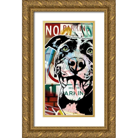 MS Understood NO PARKING Gold Ornate Wood Framed Art Print with Double Matting by Dean Russo Collection