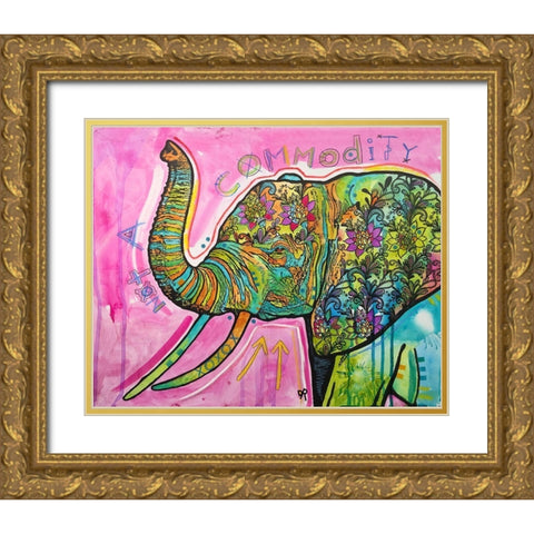 Not A Commodity Gold Ornate Wood Framed Art Print with Double Matting by Dean Russo Collection