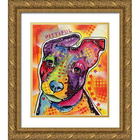 Pittiful Gold Ornate Wood Framed Art Print with Double Matting by Dean Russo Collection