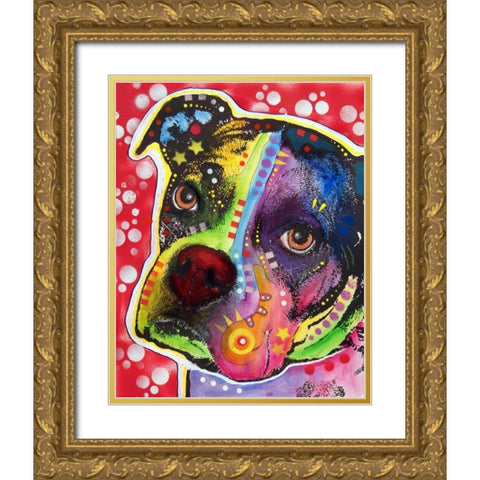 The Young Boxer Gold Ornate Wood Framed Art Print with Double Matting by Dean Russo Collection