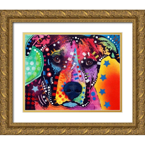B1 Gold Ornate Wood Framed Art Print with Double Matting by Dean Russo Collection