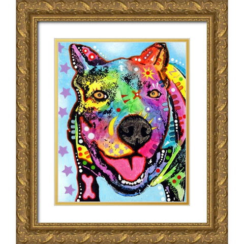 Smokey 2 Gold Ornate Wood Framed Art Print with Double Matting by Dean Russo Collection
