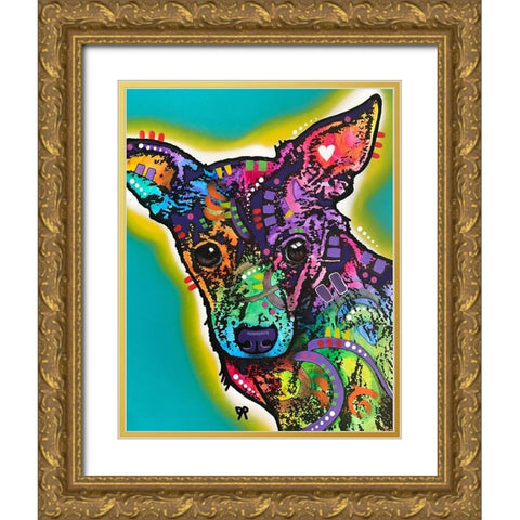 Little Love Gold Ornate Wood Framed Art Print with Double Matting by Dean Russo Collection