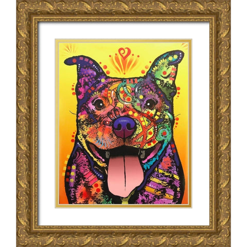 Ralph Gold Ornate Wood Framed Art Print with Double Matting by Dean Russo Collection