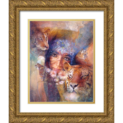 Bengali Sunrise Gold Ornate Wood Framed Art Print with Double Matting by Lund, Denton