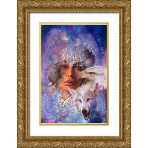 Artemis Gold Ornate Wood Framed Art Print with Double Matting by Lund, Denton