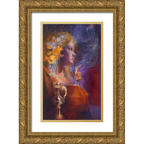 Gifts For Pandora Gold Ornate Wood Framed Art Print with Double Matting by Lund, Denton