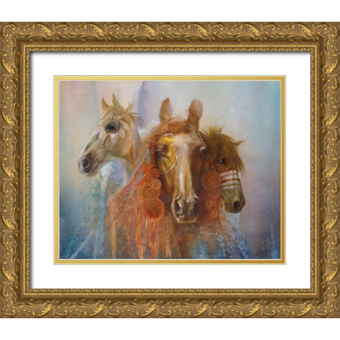 Sundancers Gold Ornate Wood Framed Art Print with Double Matting by Lund, Denton