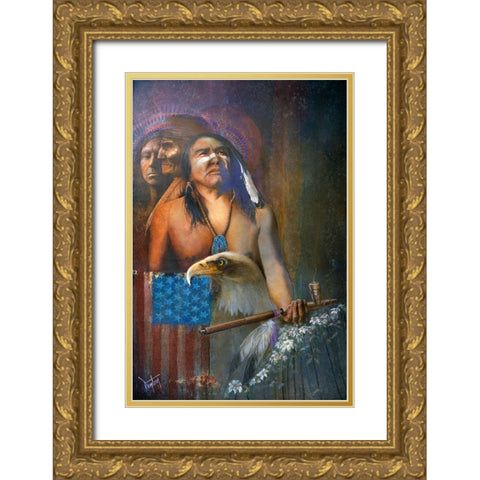 Peace Offering Gold Ornate Wood Framed Art Print with Double Matting by Lund, Denton